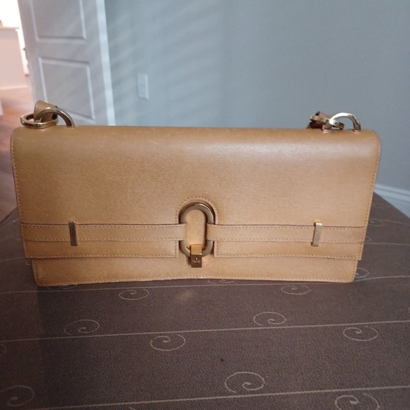 Gucci top strap handle tan leather handbag - Picture 2 of 7